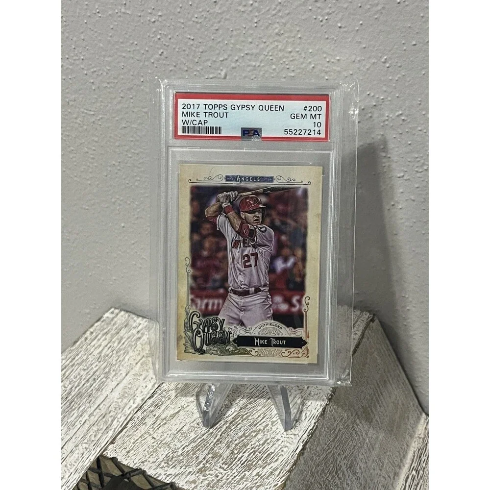 2017 Topps Gypsy Queen Mike Trout #200 W/Cap SP PSA 10 GEM MINT LA Angels